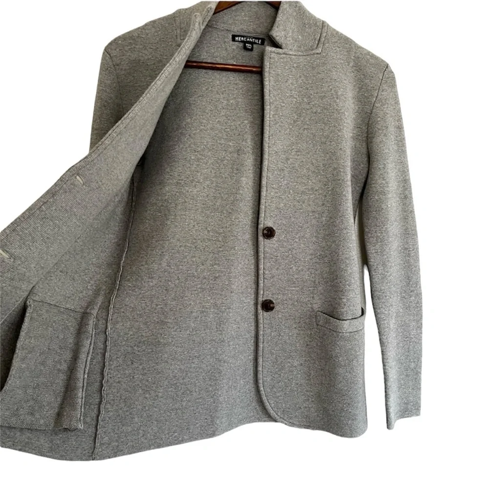 J. Crew Mercantile Sweater Blazer in Light Grey XXS - Picture 8 of 11